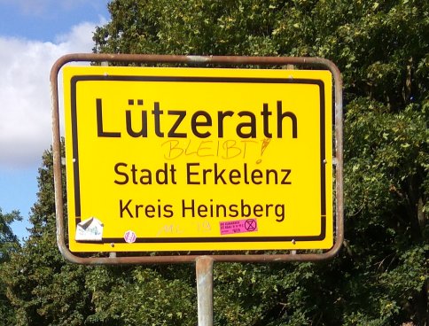 Lützerath Bleibt Ortseingangsschild 